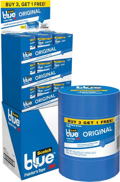 ScotchBlue™ Painters Tape - 60 yd Long, 1-13/32 in Wide, 5.4 mil Thick