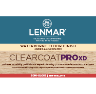 ClearCoat PRO XD Waterborne Floor Finish - Semi-Gloss 1PR.706